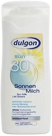 10 x latte solare dulgon sensibile SPF 30 - impermeabile 250 ml
