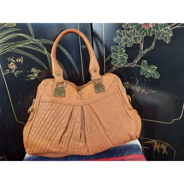 Treesje Avalon Large Pleated Soft Leather Satchel Handbag Treesje Avalon Large Pleated Soft Leather Satchel Handbag