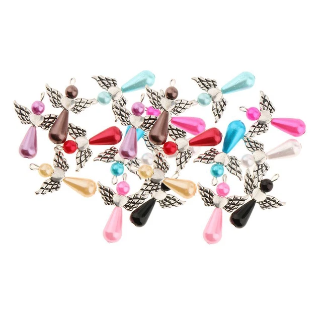 20 Stück Engelsflügel Charms Perle Perlen Anhänger DIY Schmuckherstellung