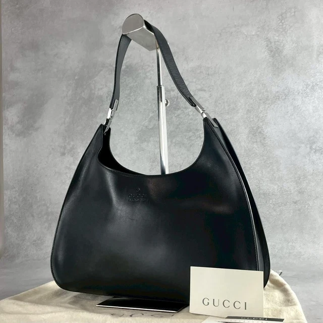 GUCCI 2000S LEATHER One-Shoulder Bag Vintage Used £391.07