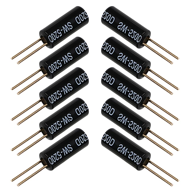 10 pièces interrupteur de vibration SW520D capteur d'inclinaison à bille méta