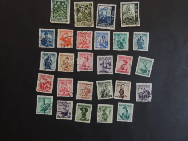 Briefmarken „27x Österreich teilw. Falz wie abgebildet (48)“