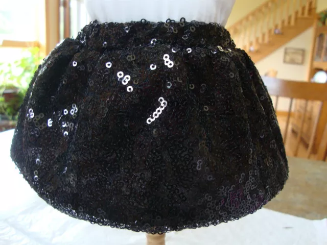 18" American Girl Doll Clothes BLACK SEQUIN SKIRT from True Sparkle Salon