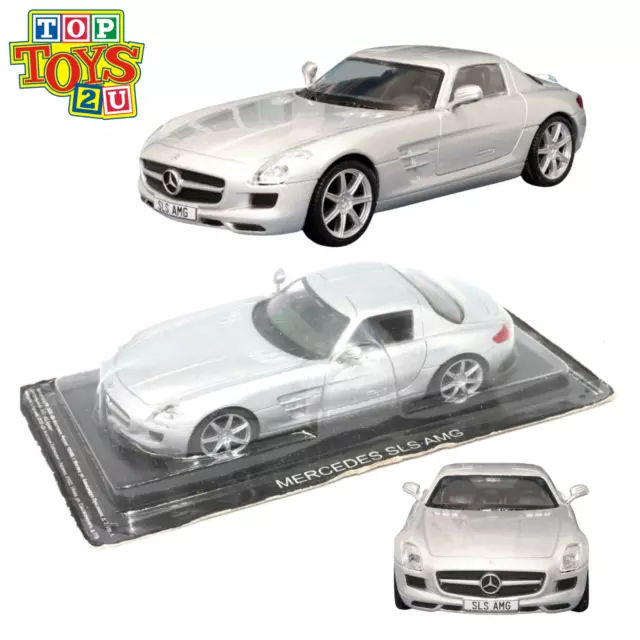 Mercedes SLS AMG Silver 1:43 Scale Die-cast Model Toy Car DeAgostini.