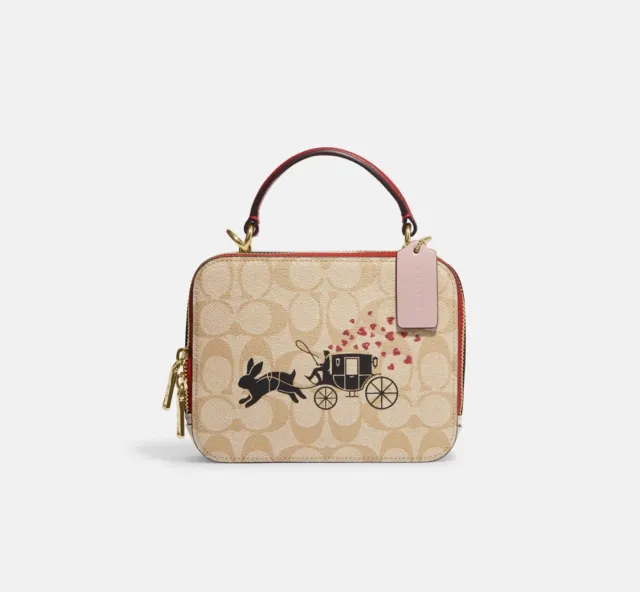 NWT Coach Lunar New Year Nolita 19 In Signature Canvas With Rabbit And  Carriage