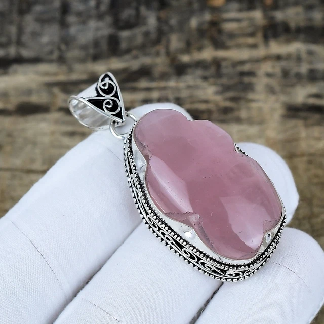 Pendentif En Argent 925/1000 Serti D'un Quartz Mystique Naturel - Splendide Et Unique