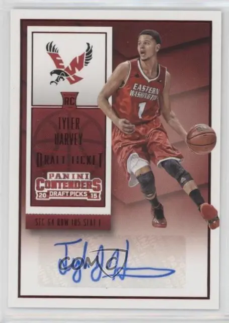 2015 Panini Contenders Draft Picks Ticket Red Foil Tyler Harvey Rookie Auto RC