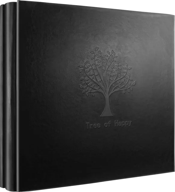 Photo Album 4 x 6 600 Pockets Photos Black Leather Cover Extra Large Capacity