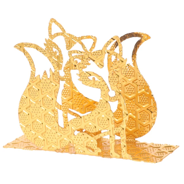 Soporte de servilleta de hierro soporte de tejido decorativo soporte de papel servilleta exquisita