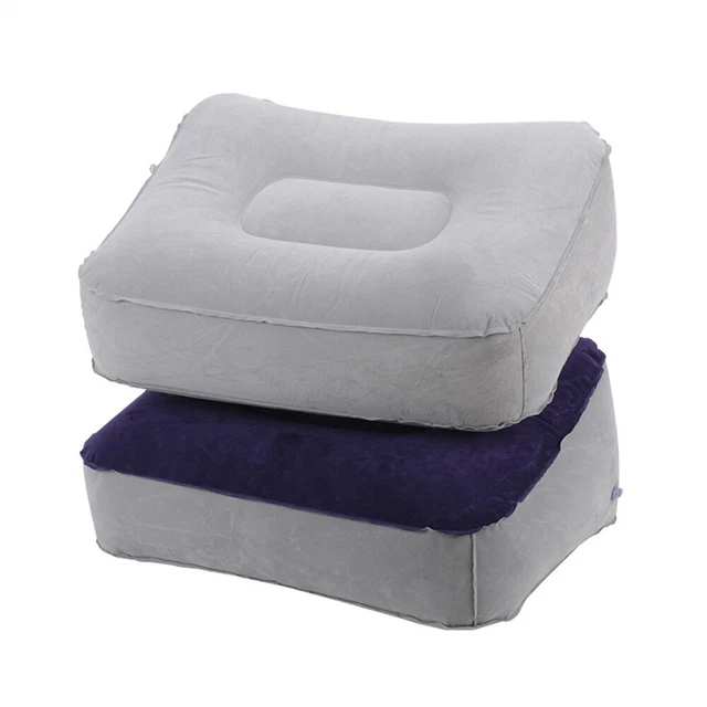 Travel Inflatable Foot Rest Air Pillow Cushion Plane Car Office Home Leg Relax