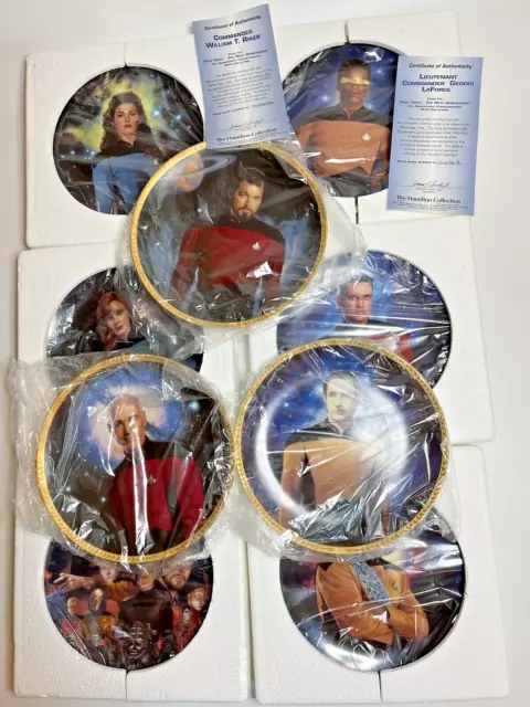 Rare Collection TNG Star Trek Limited Edition Collectors Plates X 9