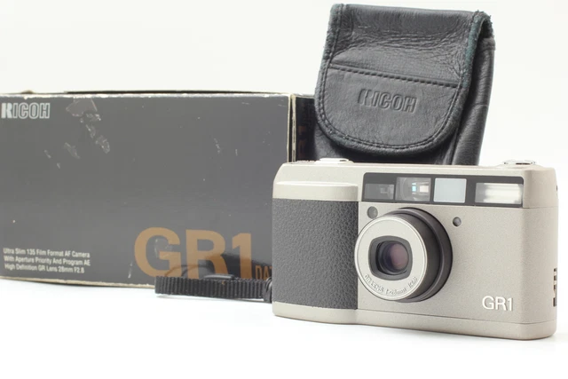 【Near Mint IN BOX】 Ricoh GR1 DATE Silver Point & Shoot 35mm Film Camera JAPAN