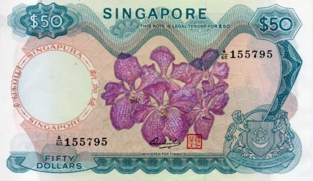 Singapore 50 Dollars 1967 Orchid Series  (AU)