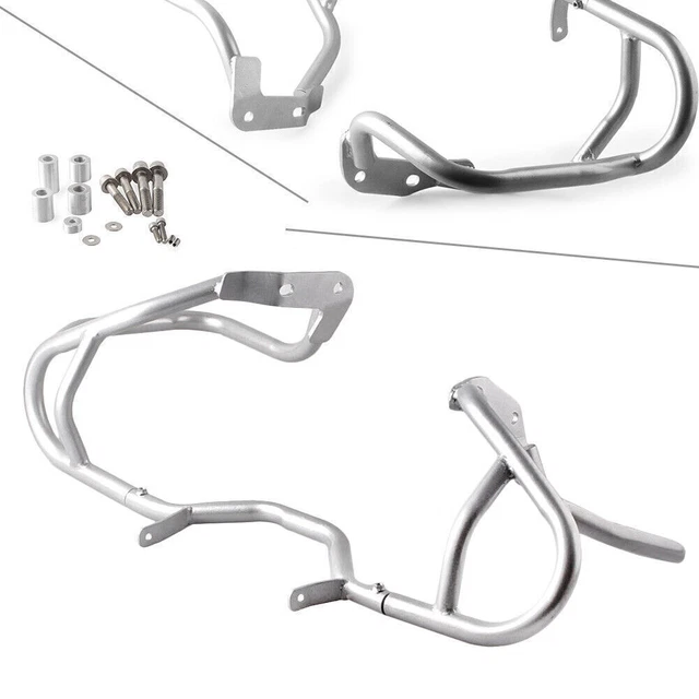Lower Engine Guard Highway Crash Bar Set Silver Fit BMW R1200GS 2004-2012