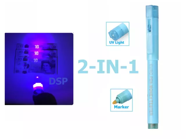 UV Light Money Tester Detector Counterfeit Fake Bank Notes New Polymer Notes