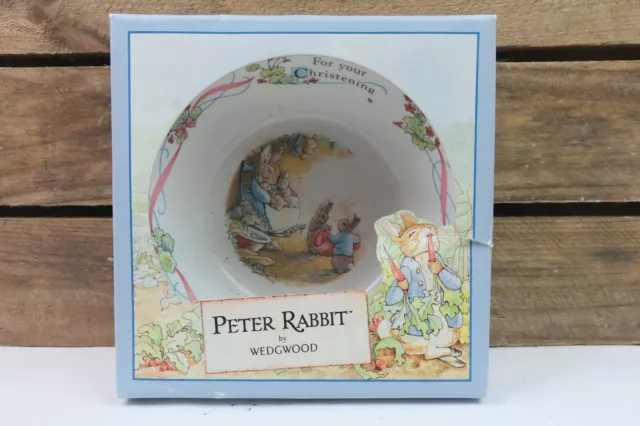 Peter Rabbit bowl by Wedgwood Beatrix Potter Christening boxed