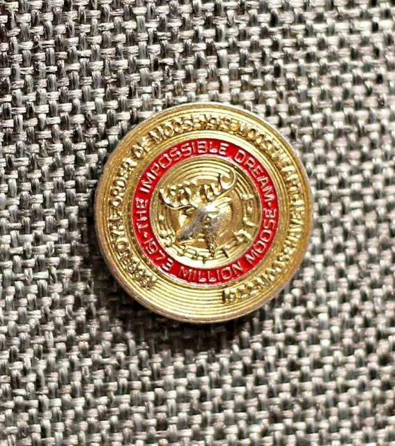 Fraternal Order of the Moose Lapel Pin Tie Tack 1973 Impossible Dream Million