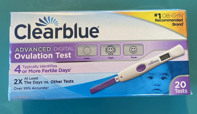 Prueba de ovulación digital avanzada Clearblue 20 prueba predictor de fertilidad expiración 23/7