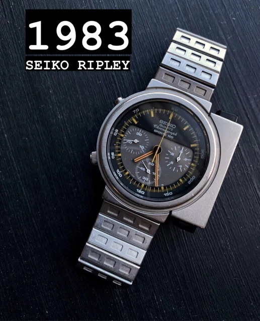 SEIKO SPIRIT 1983 Giugiaro Chronograph Alien Ripley watch 4 buttons ...