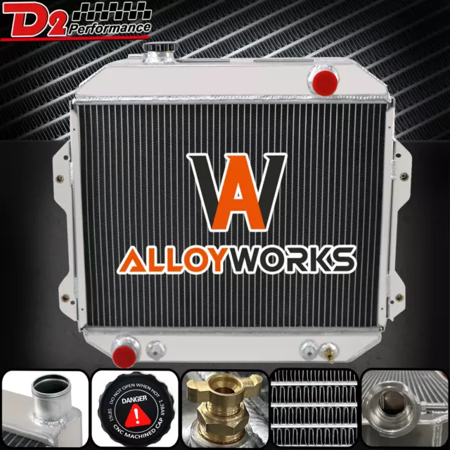3 Row Aluminum Radiator For Nissan Forklift w/ Oil Cooler 214606G000 214606G102