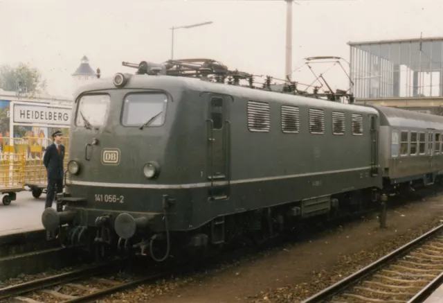 Orig.foto Ca.14X9Cm Elektrolok Im Bhf Heidelberg 1988 (Ak1509)
