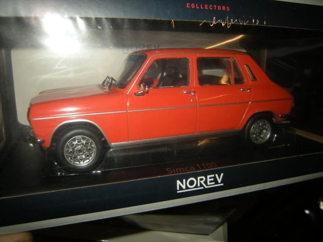 Simca 1100 TI 1974 Norev 1/18 - Sumatra Red, Miniature Moulée, Neuve En Boîte