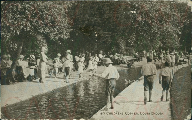Bournemouth Childrens Corner 1924 Postmark JE Beale 1817 Local publisher