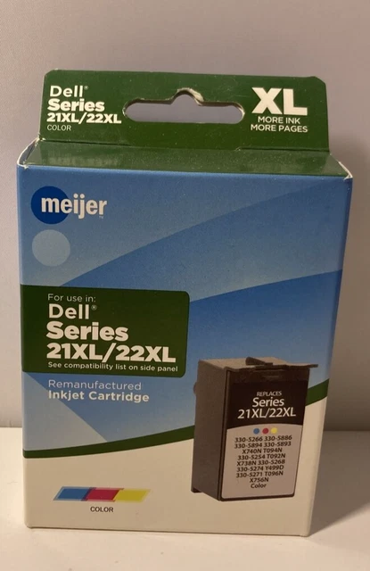 Dell Series 21XL/22XL Color Ink Meijer Brand P513w, P713w, P715w,V313,V515w,V313