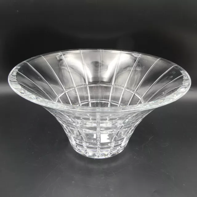 Global Amici Crystal Centerpiece Serving Bowl 10in Art Deco Italy Orig Sticker