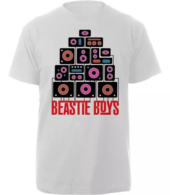 Beastie Boys 'Tape' (Blanc) T-Shirt - NOUVEAU ET OFFICIEL!