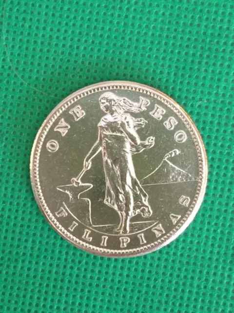 1907-S  Philippines 1 Peso Silver Coin (Eb1017201)