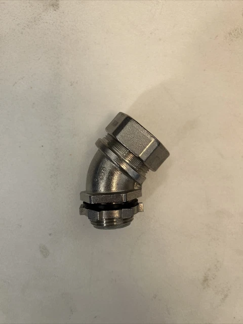 Calbrite 3/4” 45° SS Liquid Tight Connector