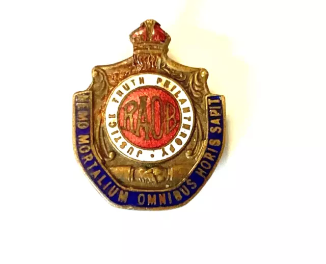 RAOB Buffaloes - Vintage Enamel Buttonhole Badge