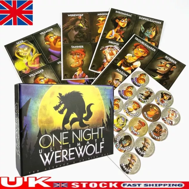 One Night Ultimate Werewolf - Board Game Card Game Home Party Xmas happy game