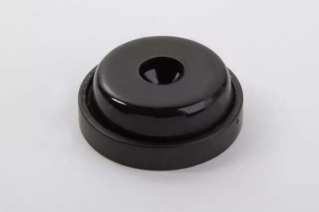 16 Gleiter aus Hartgummi mit Schraube, 28 mm, schwarz (6504-s)