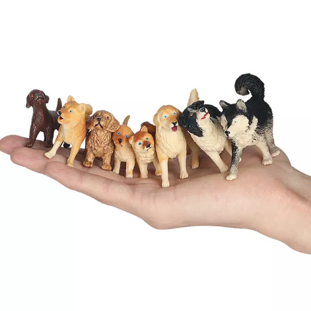 8PC 1/12 Scale Dollhouse Miniatures Accessories Mix Dog Puppy Pet Ornaments Kit