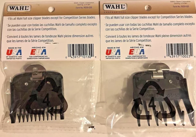 Wahl Pro Senior Guides De Coupe Premium Clip Métal Antidérapant 2 Pièces #1 & #1 1/2 2