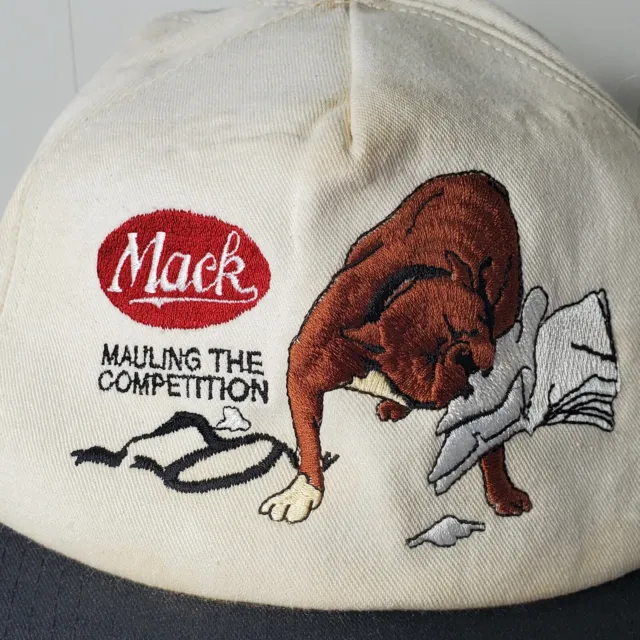 VTG K-Products Mack Trucks Bulldog Mauling The Competition Snapback Hat Cap 3