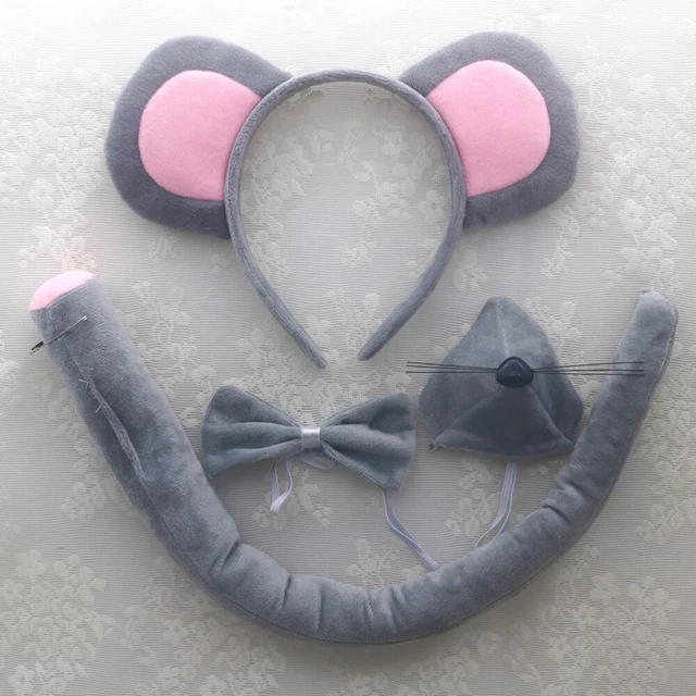 6 Bandeaux Souris - Oreilles De Souris En Feutre, Pour Fête, Déguisement, Anniversaire