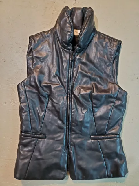 Calvin Klein Collection Black Sheep Leather Vest | Made in Italy | Size 4