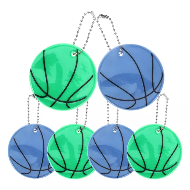 6Pcs Glow In The Dark Pendant Reflective Basketball Pendant for and