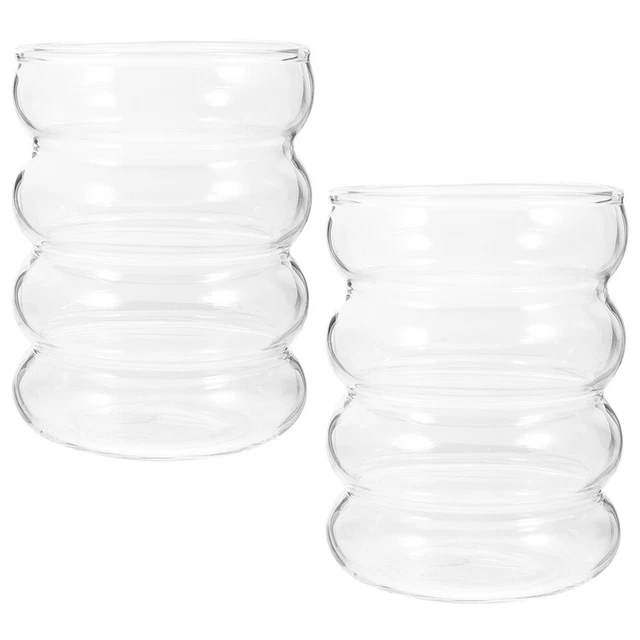 Wave Glass Cup - Hurricane Drinking Water Mojito Cocktail Coffee Mug 1pc