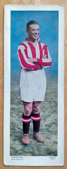 Frank Soo Stoke DC Thomson Topical Times Footballers 1936 250 mm x 95 mm