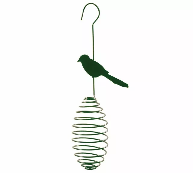 Vogelfutterspender zum Aufhängen Spirale für Meisenknödel Futterbälle Vogel Grün
