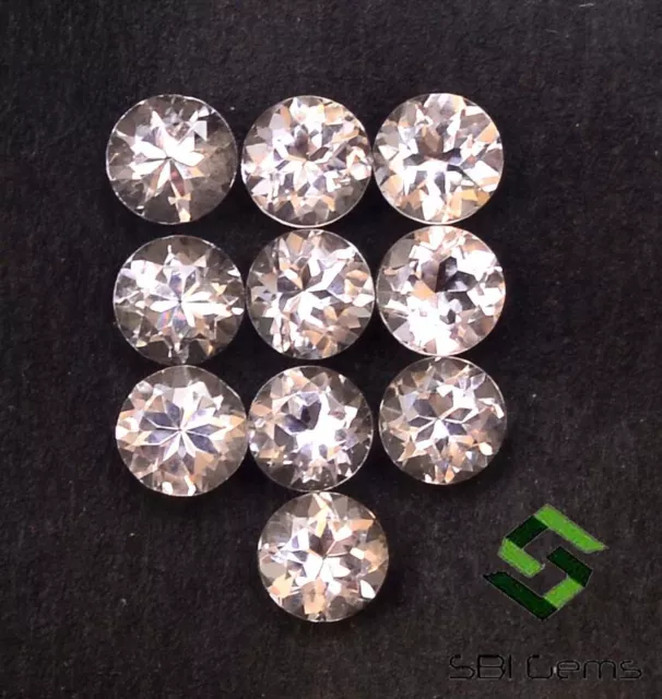 2.46 CTS Natural Morganite Round Cut 4 mm Lot 10 Pcs Calibrated Loose Gemstones