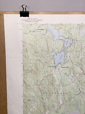 Waterboro Maine York County Map Topographical Survey East Hollis Lyman Kennebunk 2