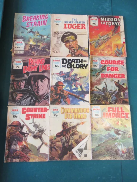 Battle war picture library comics job lot