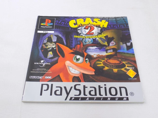 PLAYSTATION 1 PS1 Platinum Crash Bandicoot 2 Cortex Strikes Back