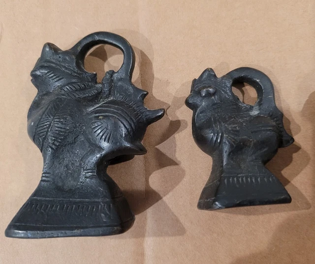 Antique Burmese Opium Weights Mythical Chinthe Lion 10 Pieces With Patina 4