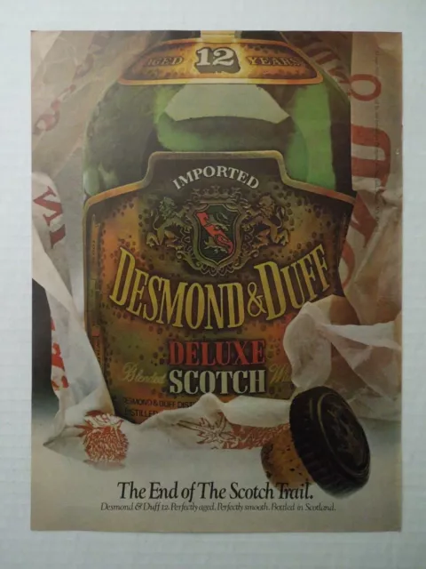 1978 DESMOND & DUFF Deluxe Scotch Magazine Ad - The End of The Scotch Trail.